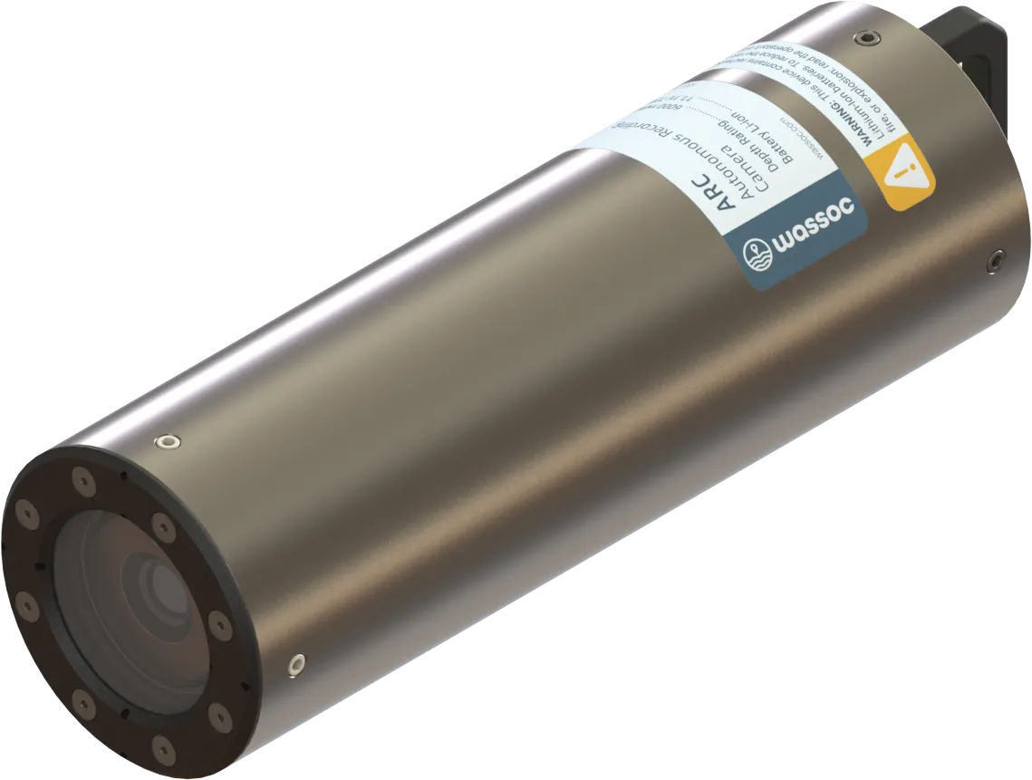 Wassoc's compact battery powered autonomous recording camera with sapphire viewport and titanium housing